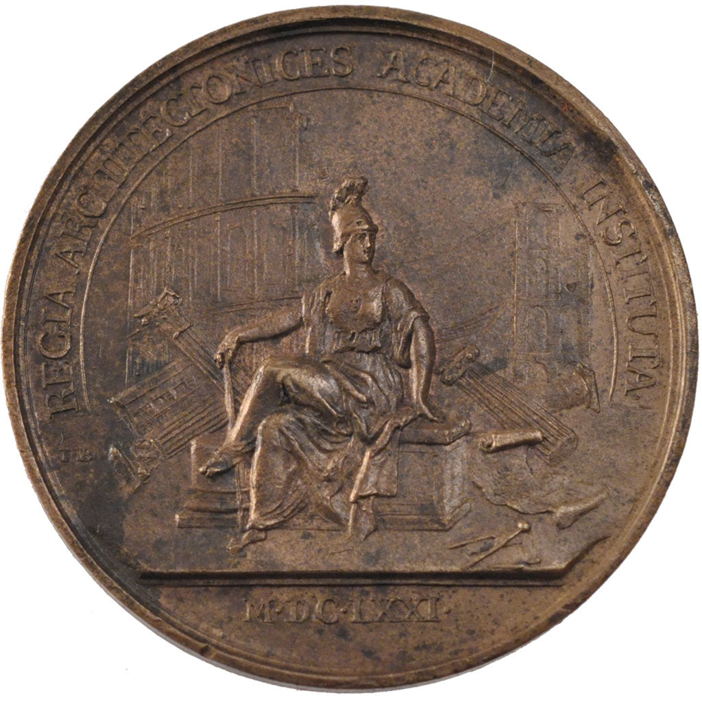 Louis XIV, Médaille, Académie Royale d'Architecture