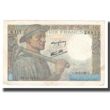 France, 10 Francs, Mineur, 1946, 1946-09-26, TTB, Fayette:8.15, KM:99c