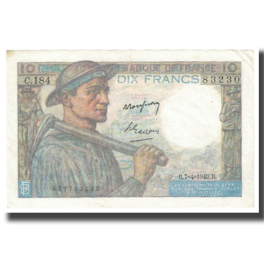 Francia, 10 Francs, Mineur, 1949, 1949-04-07, MBC, Fayette:8.21, KM:99c