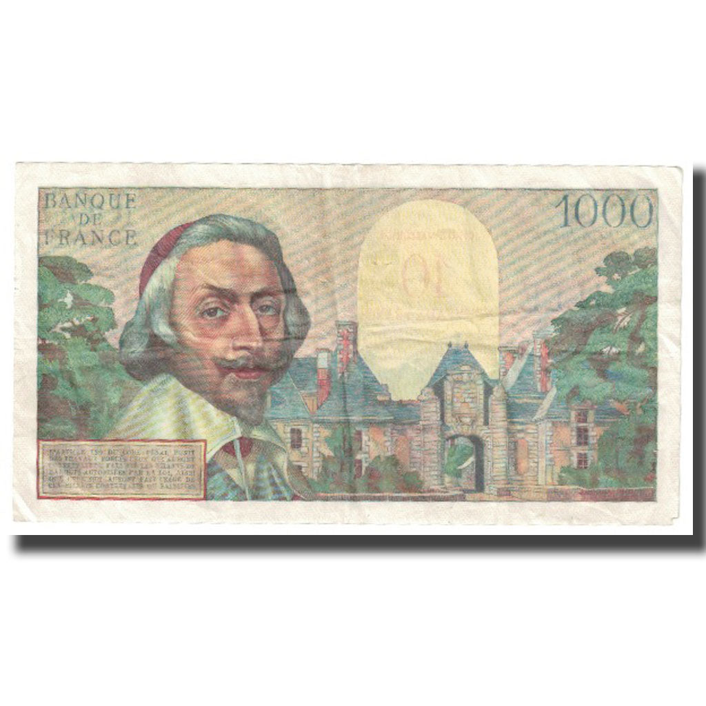 France, 10 Nouveaux Francs on 1000 Francs, Richelieu, 1957, 1957-03-07, TTB