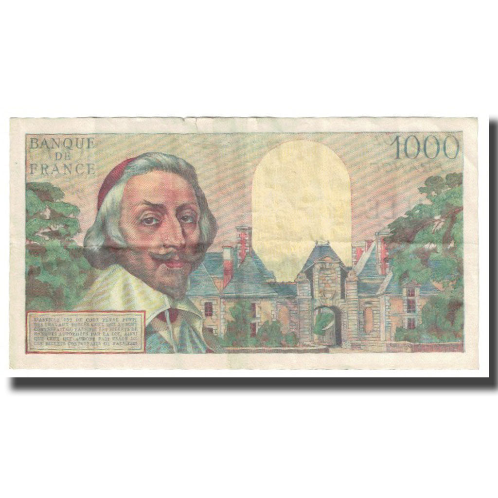 Frankreich, 1000 Francs, Richelieu, 1954, 1954-01-07, S, Fayette:42.25, KM:134a