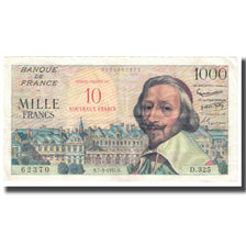 Frankreich, 10 Nouveaux Francs on 1000 Francs, Richelieu, 1957, 1957-03-07, SS