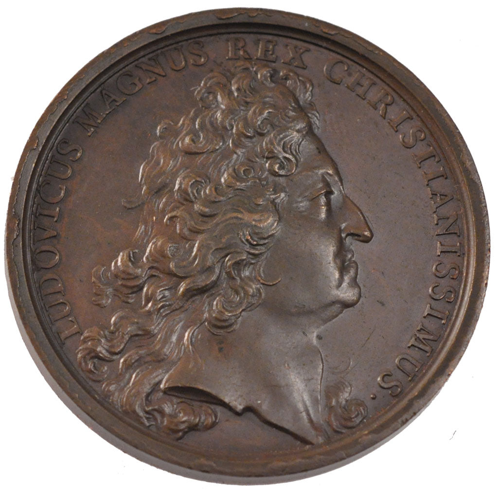 FRANCE, Politics, Society, War, Louis XIV, Medal, 1705, AU(55-58), Bronze, 41,..