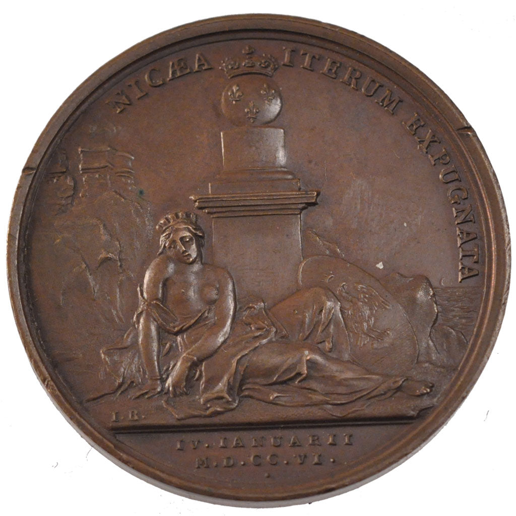 FRANCE, Politics, Society, War, Louis XIV, Medal, 1705, AU(55-58), Bronze, 41,..