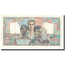 France, 5000 Francs, Empire Français, 1946, 1946-05-31, TTB, Fayette:47.54