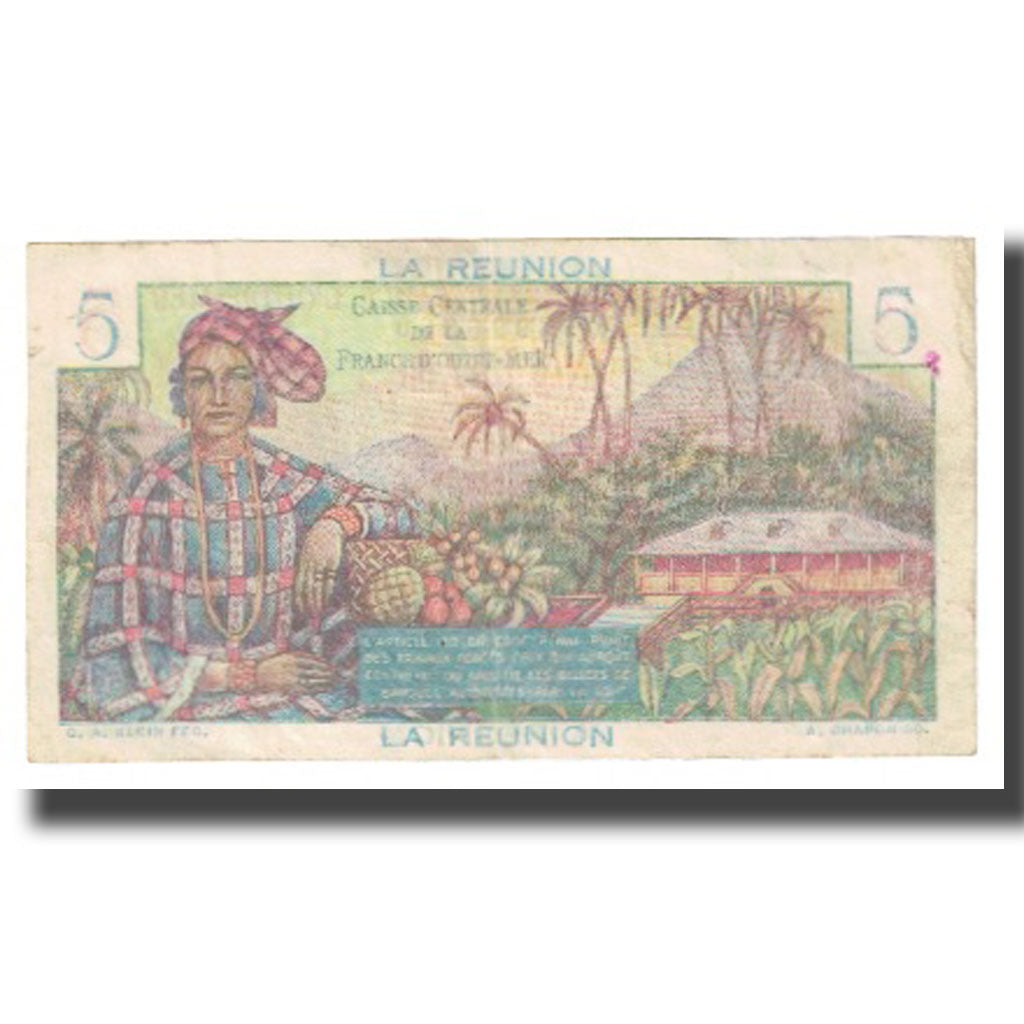 Banknote, Réunion, 5 Francs, KM:41a, EF(40-45)