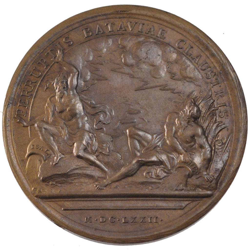 Francia, Medal, Louis XIV, Politics, Society, War, 1672, SPL-, Rame, 41, Divo...