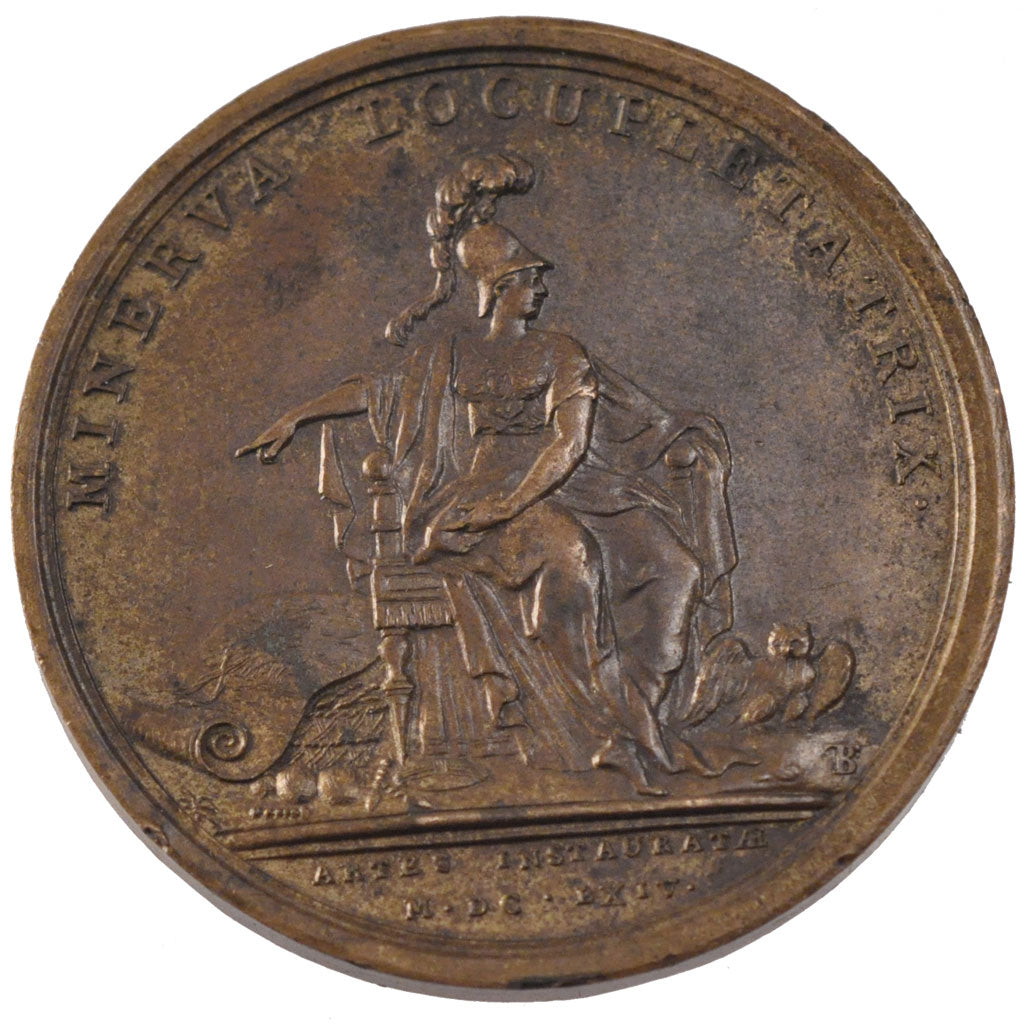 FRANCE, Business & industry, Louis XIV, Medal, 1664, AU(50-53), Copper, 41,...