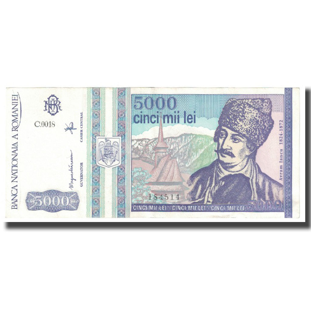Banknote, Romania, 5000 Lei, 1993, Mai 1993, KM:104a, AU(55-58)