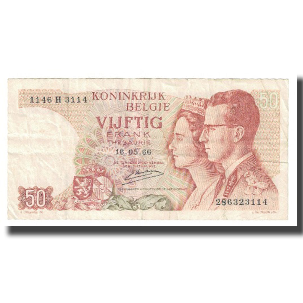 Banknote, Belgium, 50 Francs, 1966, 1966-05-16, KM:139, EF(40-45)