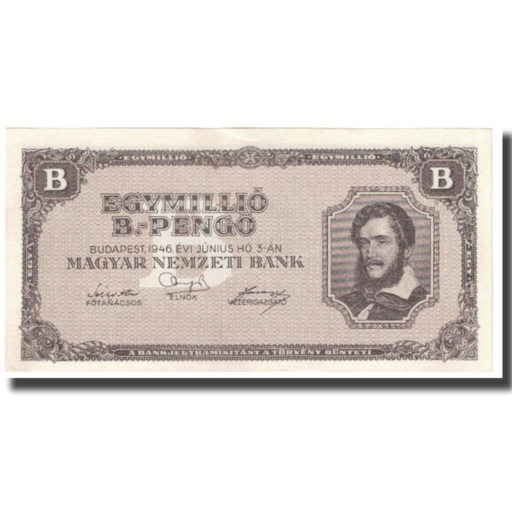 Banknote, Hungary, 1,000,000 B.-Pengö, 1946, 1946-06-03, KM:134, UNC(65-70)