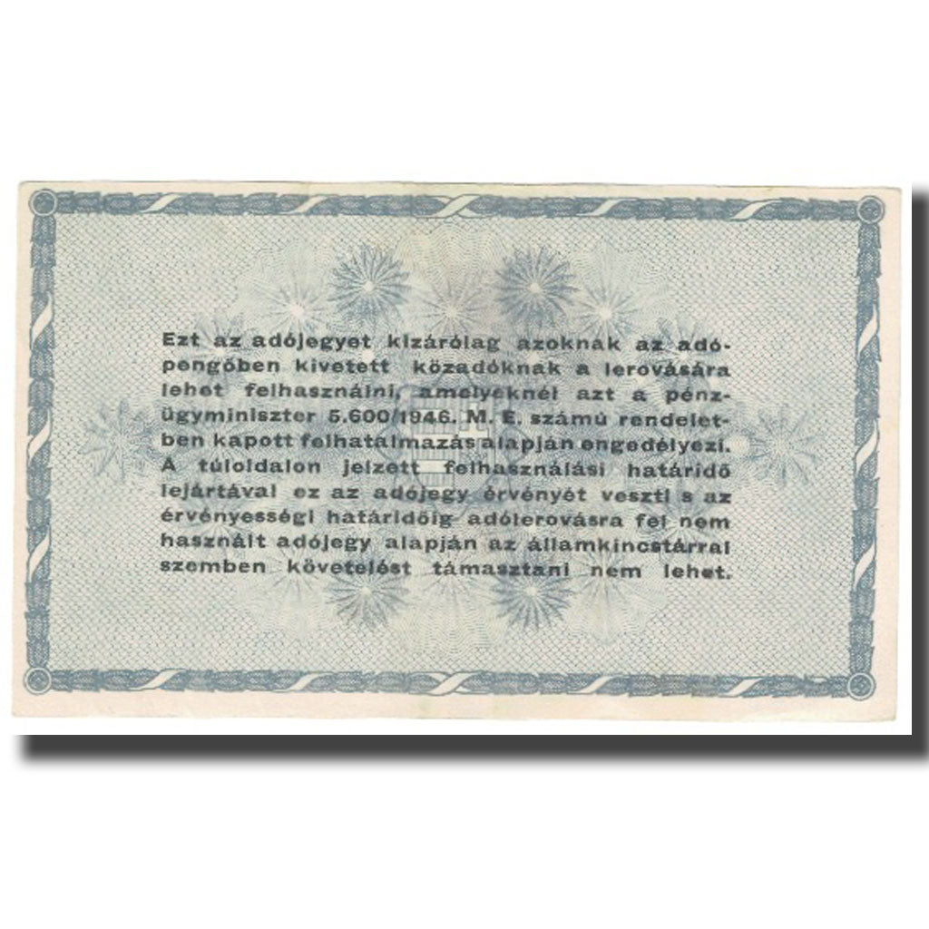 Banknote, Hungary, 500,000 (Ötszazezer) Adópengö, 1946, 1946-05-25, KM:139b