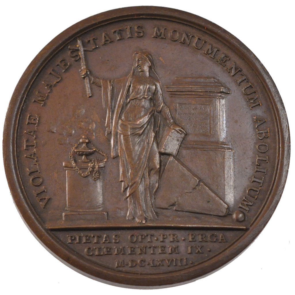 FRANCE, Religions & beliefs, Louis XIV, Medal, 1668, AU(55-58), Bronze, 41,...
