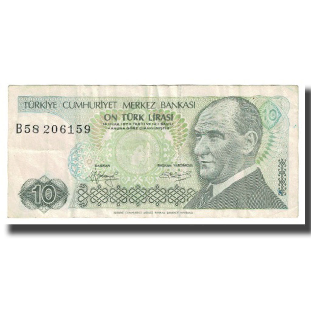 Geldschein, Türkei, 10 Lira, KM:192, SS
