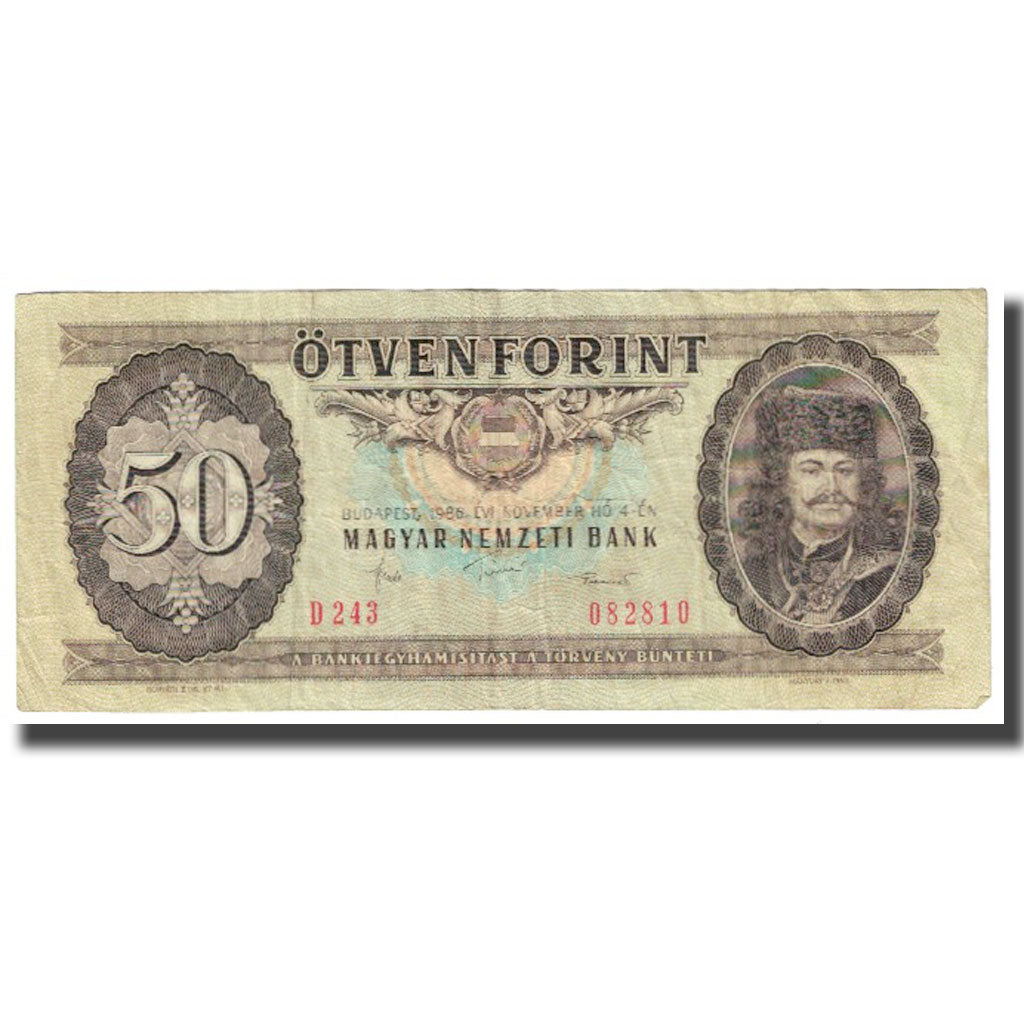 Billete, 50 Forint, 1986, Hungría, 1986-11-04, KM:170d, MBC