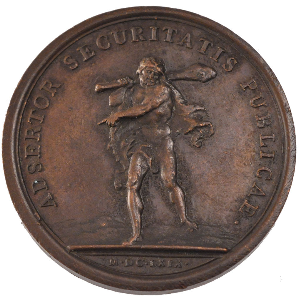 Louis XIV, Médaille, Rétablissement de la sûreté dans le royaume