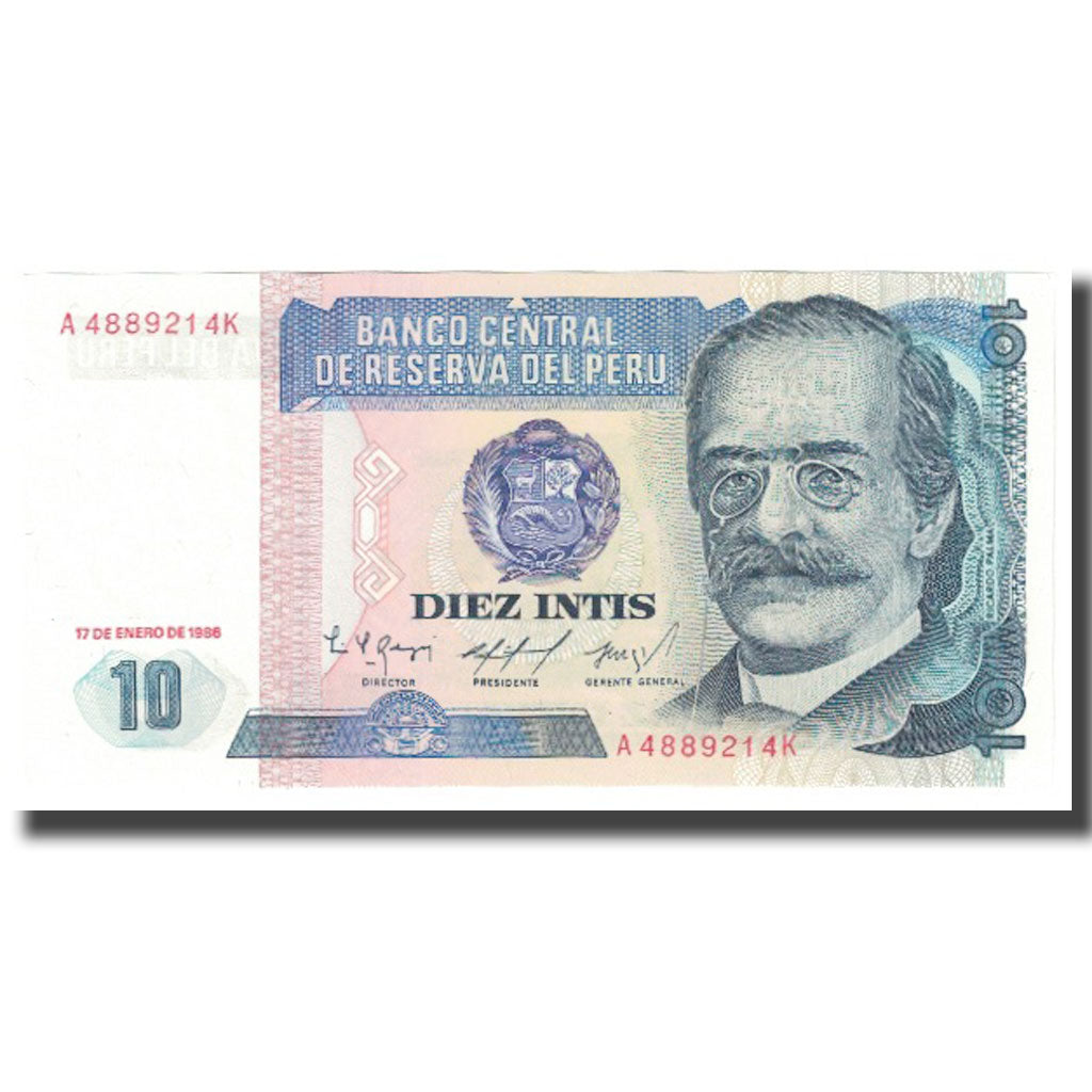 Banknote, Peru, 10 Intis, 1986, 1986-01-17, KM:129, UNC(65-70)