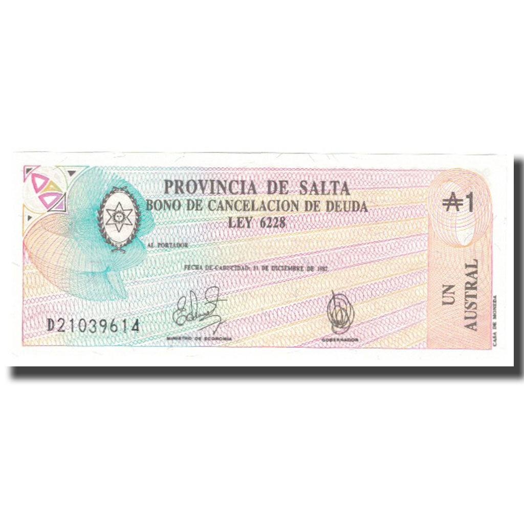 Banconote, Argentina, 1 Austral, 1987, 1987-12-31, KM:S2612c, FDS