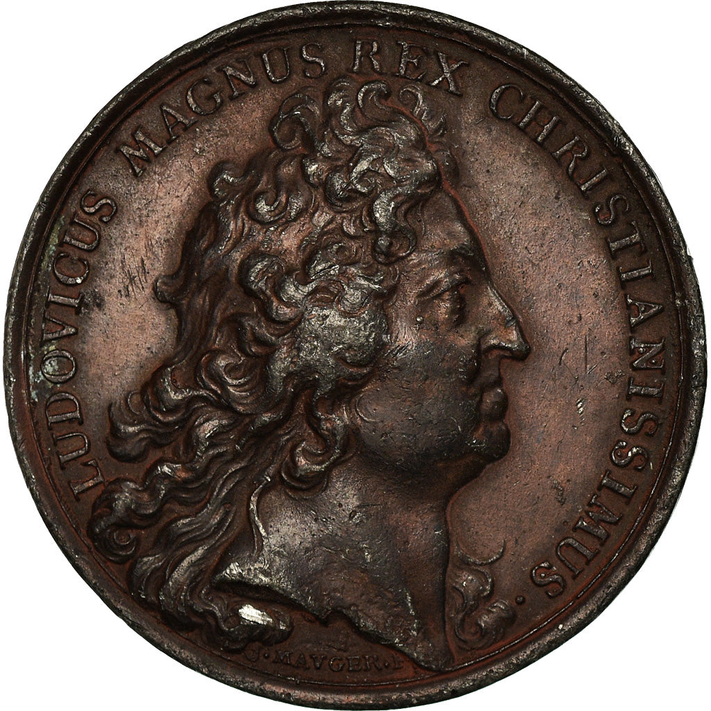 Frankreich, Medal, Louis XIV, Politics, Society, War, 1688, Mauger, SS, Bronze
