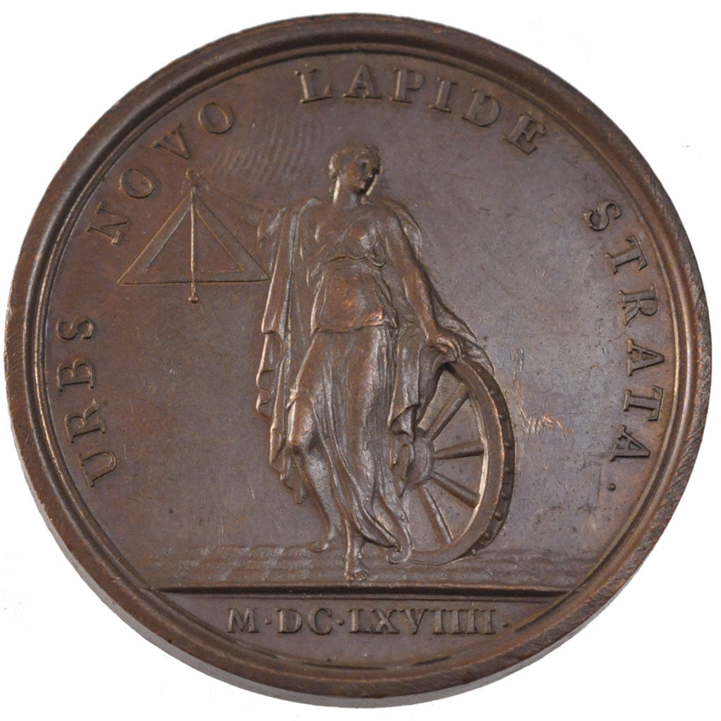 FRANCE, Politics, Society, War, Louis XIV, Medal, 1669, AU(55-58), Mauger,...