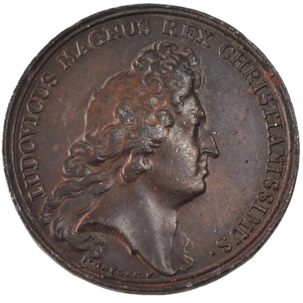 Francia, Medal, Louis XIV, Politics, Society, War, 1689, Mauger, BB, Bronzo,...