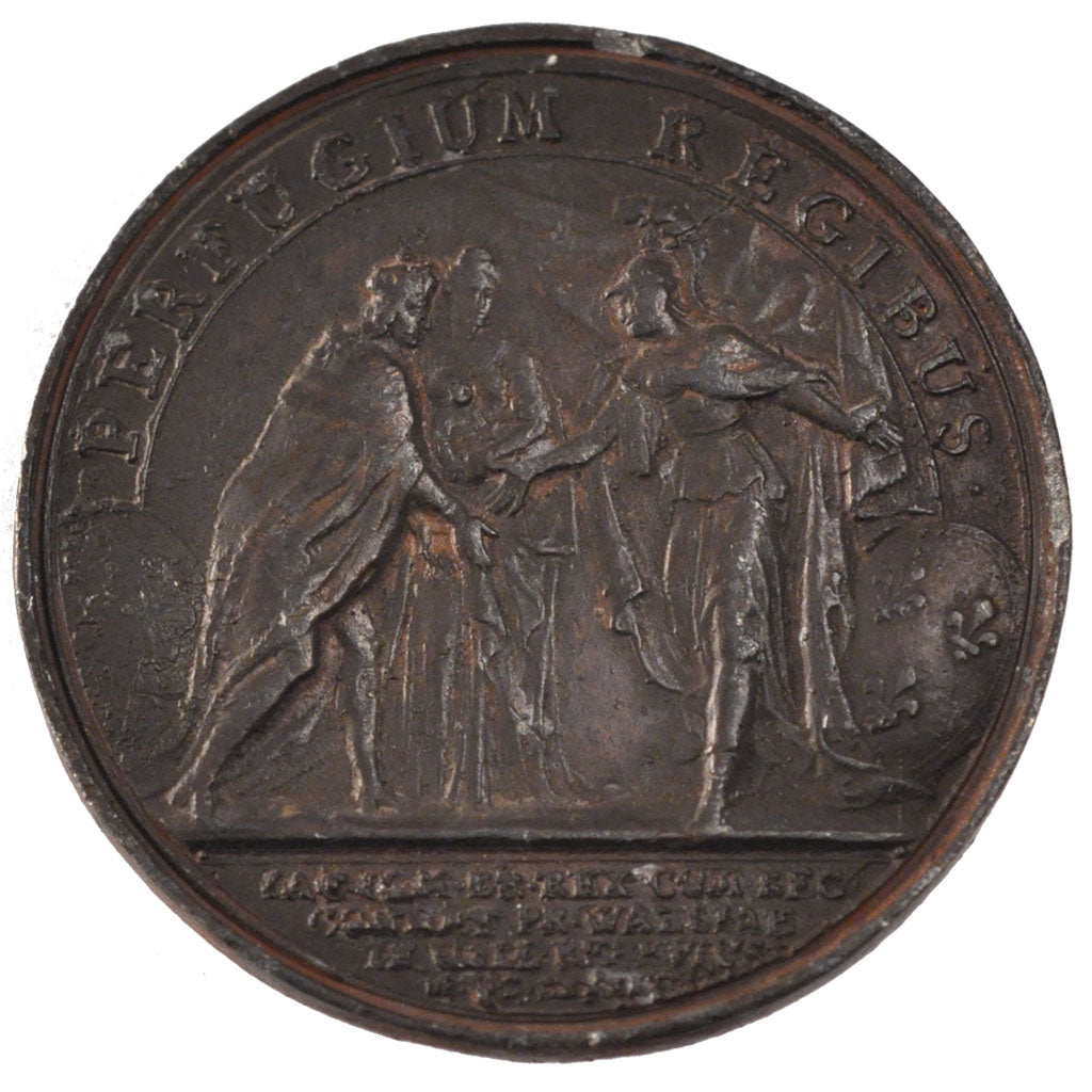 Francia, Medal, Louis XIV, Politics, Society, War, 1689, Mauger, BB, Bronzo,...