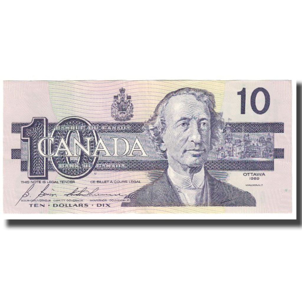 Banknote, Canada, 10 Dollars, 1989, KM:96b, AU(55-58)