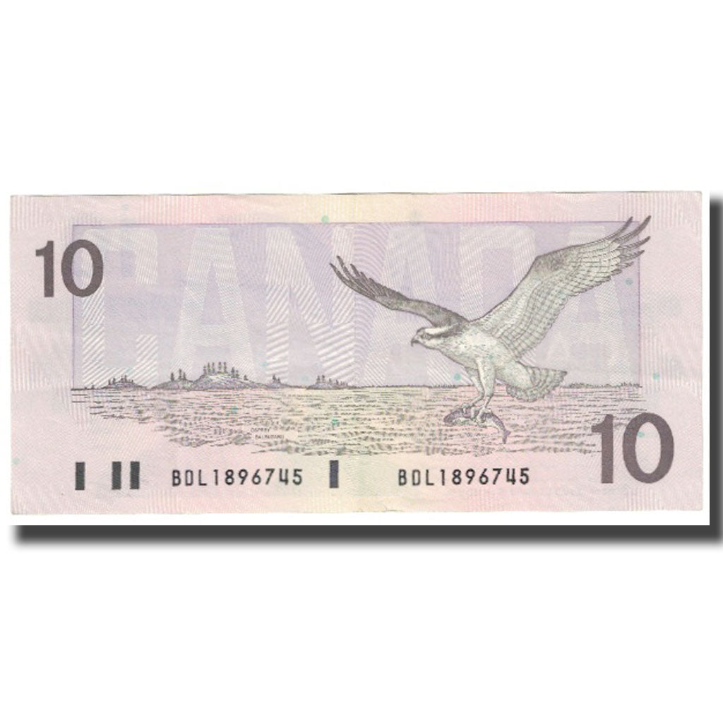 Banknote, Canada, 10 Dollars, 1989, KM:96b, AU(55-58)