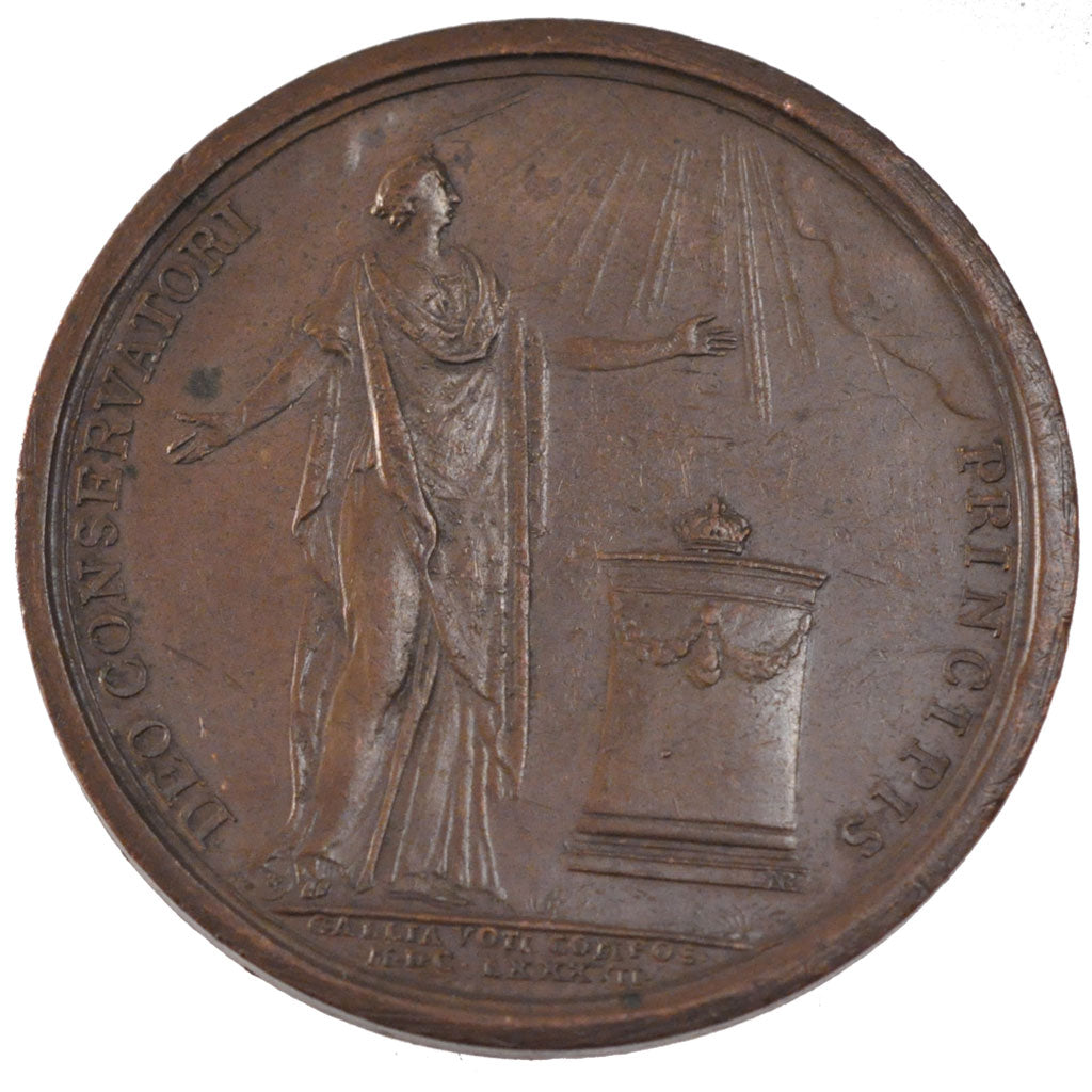 FRANCE, Politics, Society, War, Louis XIV, Medal, 1687, AU(50-53), Bronze, 41,..