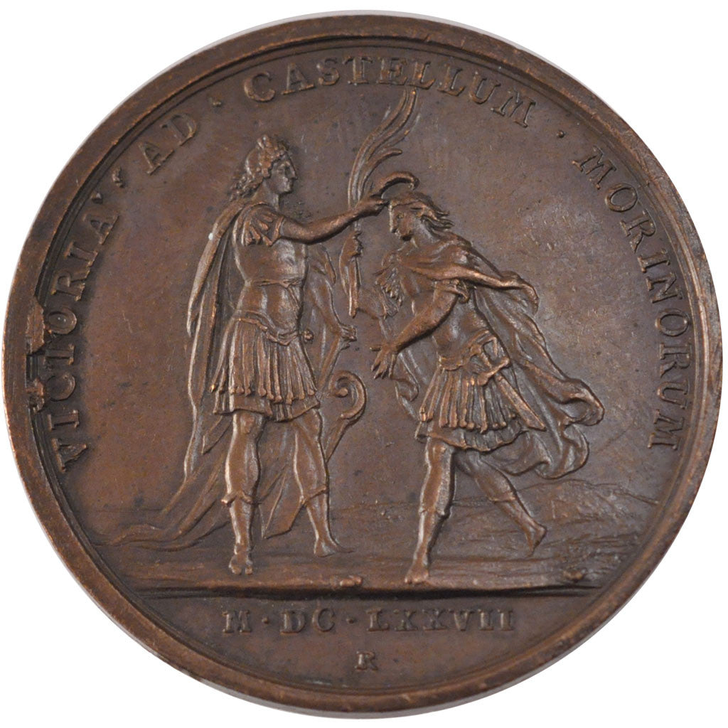 France, Medal, Louis XIV, Politics, Society, War, 1677, AU(55-58), Bronze