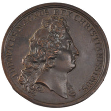 FRANCE, Politics, Society, War, Louis XIV, Medal, 1689, AU(55-58), Bronze, 41,..