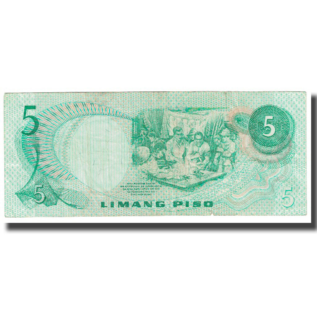 Banconote, Filippine, 5 Piso, 1949, KM:160c, MB