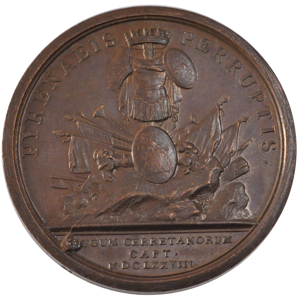 FRANCE, Politics, Society, War, Louis XIV, Medal, AU(55-58), Bronze, 41, Divo...