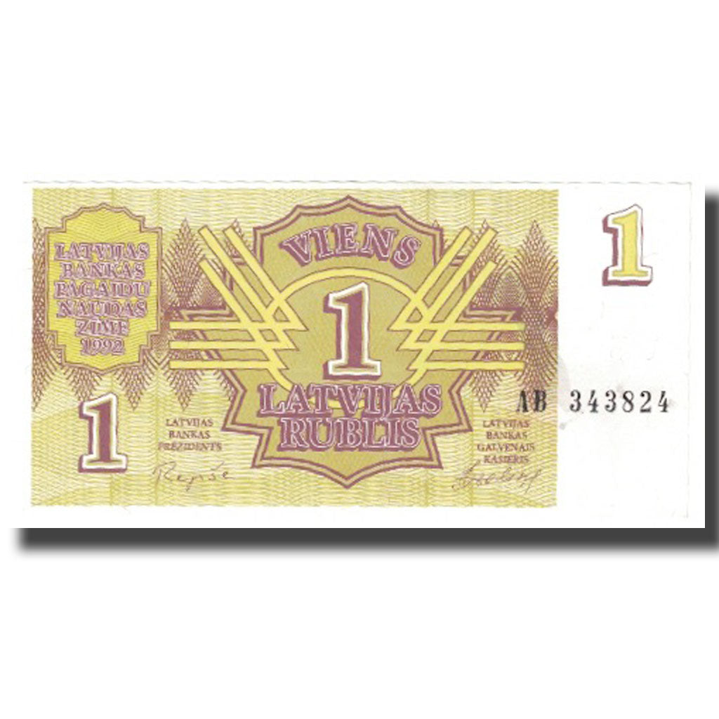 Billet, Latvia, 1 Rublis, 1992, KM:35, SUP