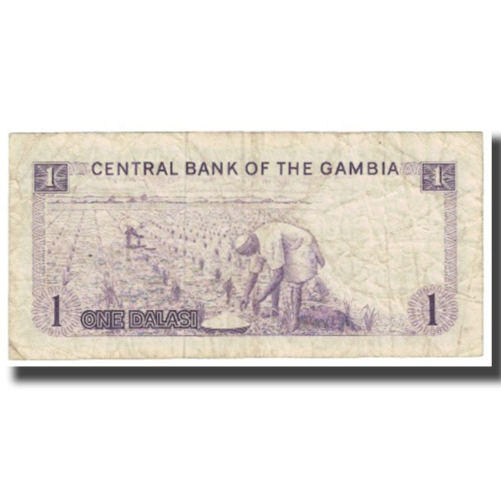 Banknote, The Gambia, 1 Dalasi, KM:4f, VF(20-25)