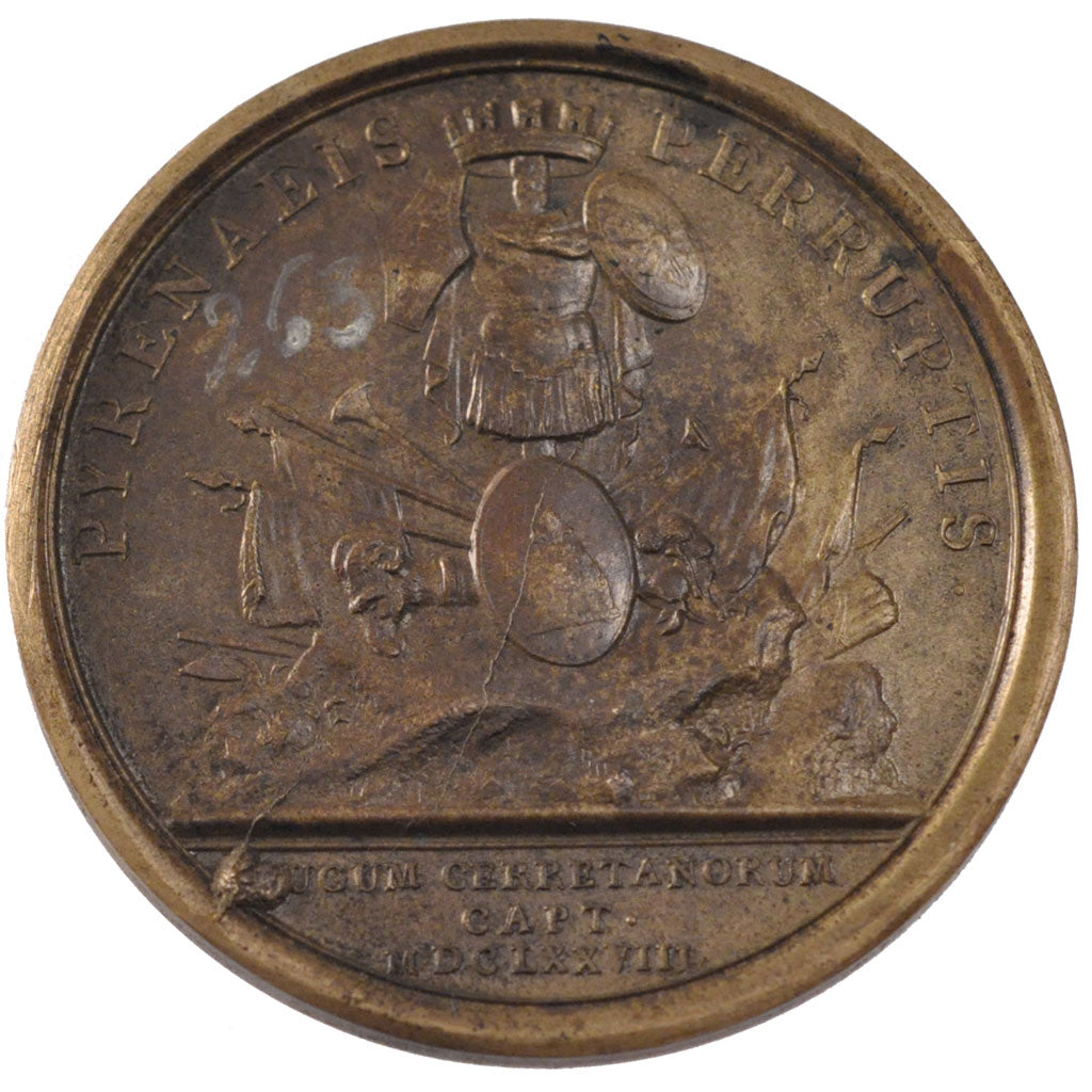 FRANCE, Politics, Society, War, Louis XIV, Medal, AU(55-58), Bronze, 41, Divo...