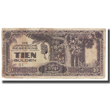 Nota, Índias Neerlandesas, 10 Gulden, KM:125c, VF(20-25)