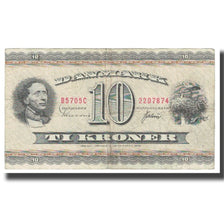 Banknote, Denmark, 10 Kroner, 1936, 1936-04-07, KM:44b, VF(20-25)