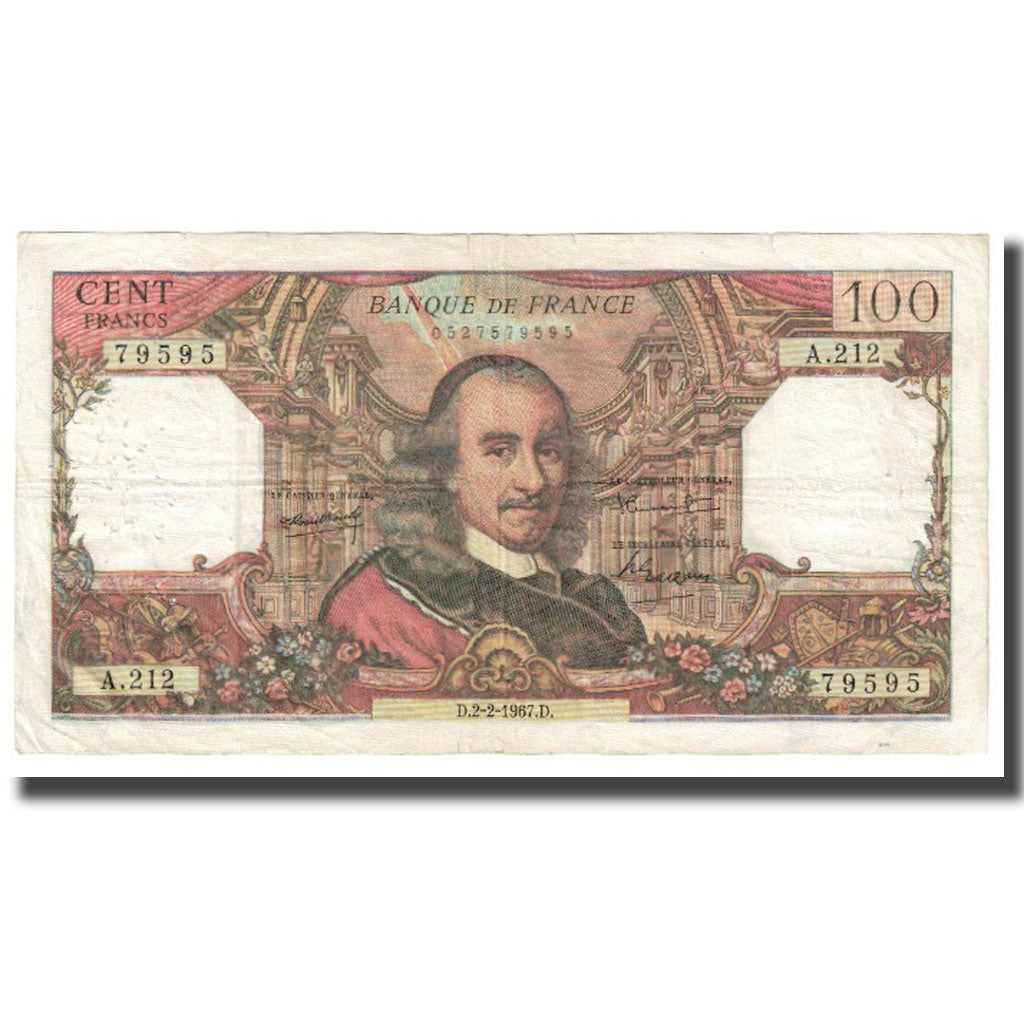 Frankrijk, 100 Francs, Corneille, 1967, 1967-02-02, TTB, Fayette:65.16, KM:149b