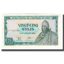 Banknote, Guinea, 25 Sylis, 1980, 1960-03-01, KM:24a, UNC(65-70)
