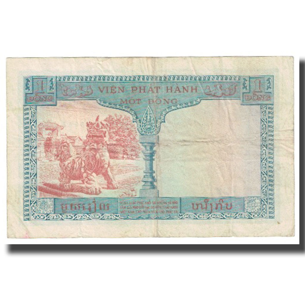 Banknote, FRENCH INDO-CHINA, 1 Piastre = 1 Kip, KM:100, VF(20-25)