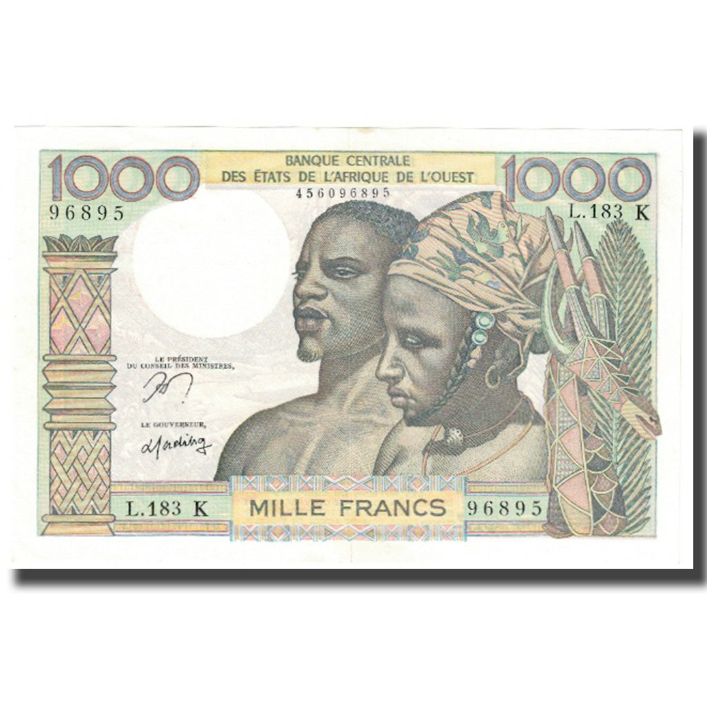 Banknote, West African States, 1000 Francs, KM:603Hn, UNC(65-70)