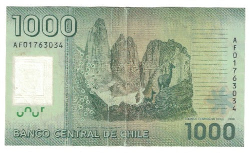 Banknote, Chile, 1000 Pesos, 2010, KM:161, VF(20-25)