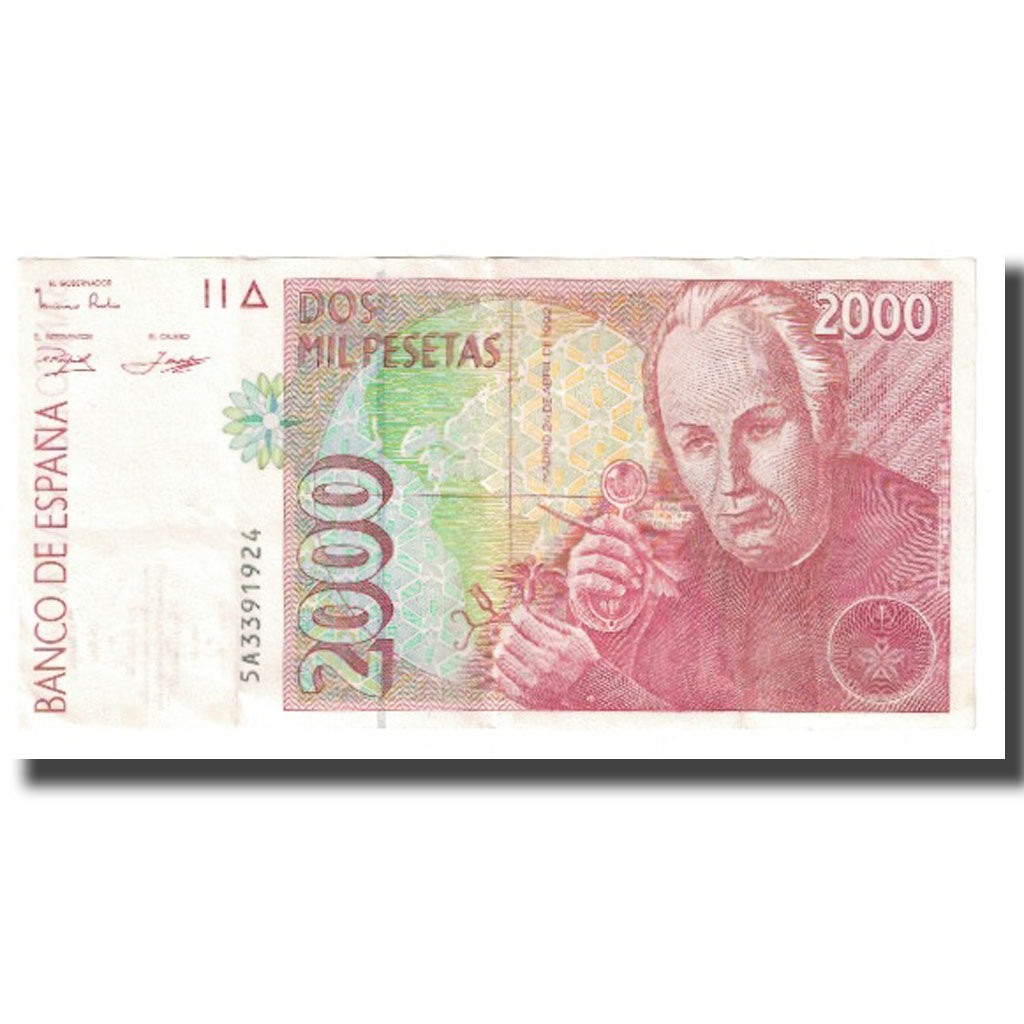 Banknote, Spain, 2000 Pesetas, KM:164, UNC(63)