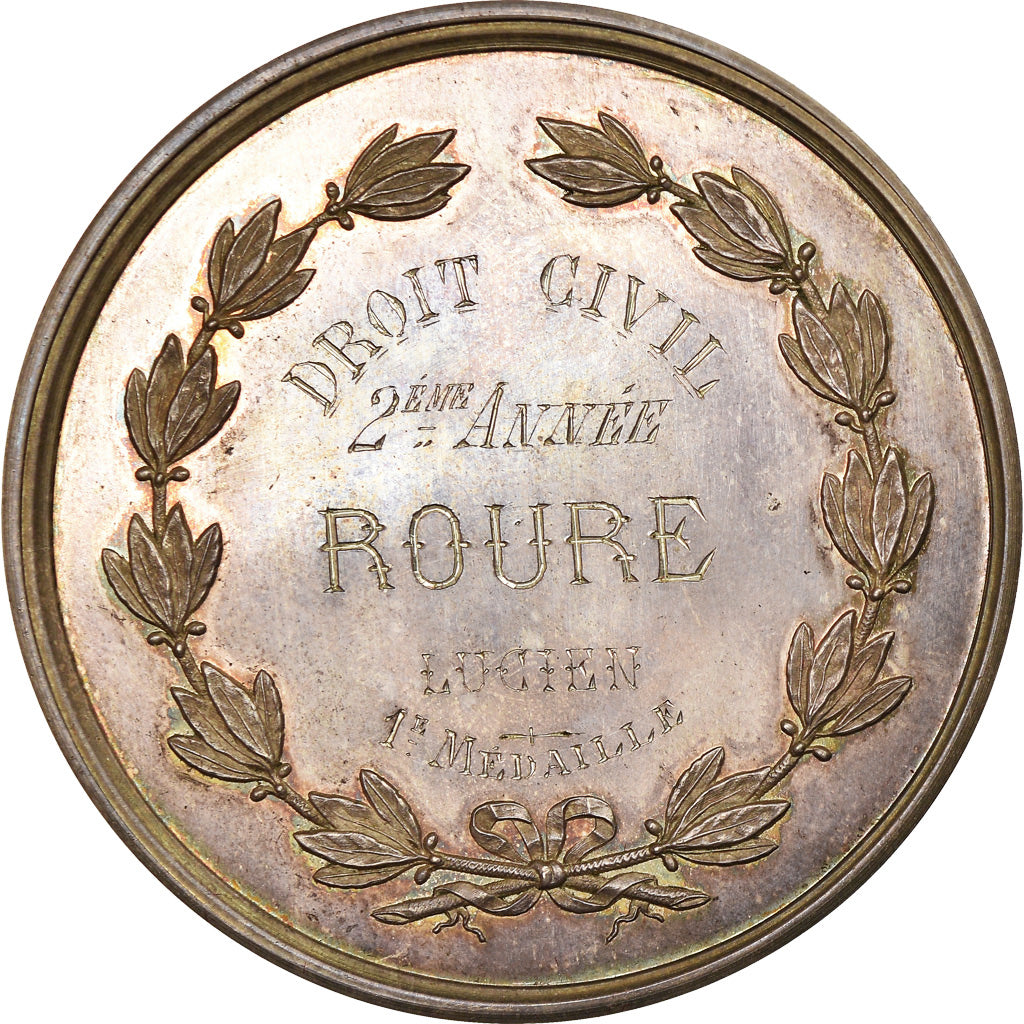 Francia, Medal, French Third Republic, Arts & Culture, 1876, SPL-, Argento