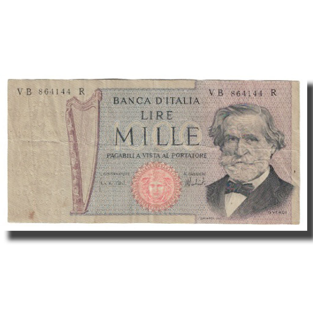 Biljet, Italië, 1000 Lire, KM:101d, TB