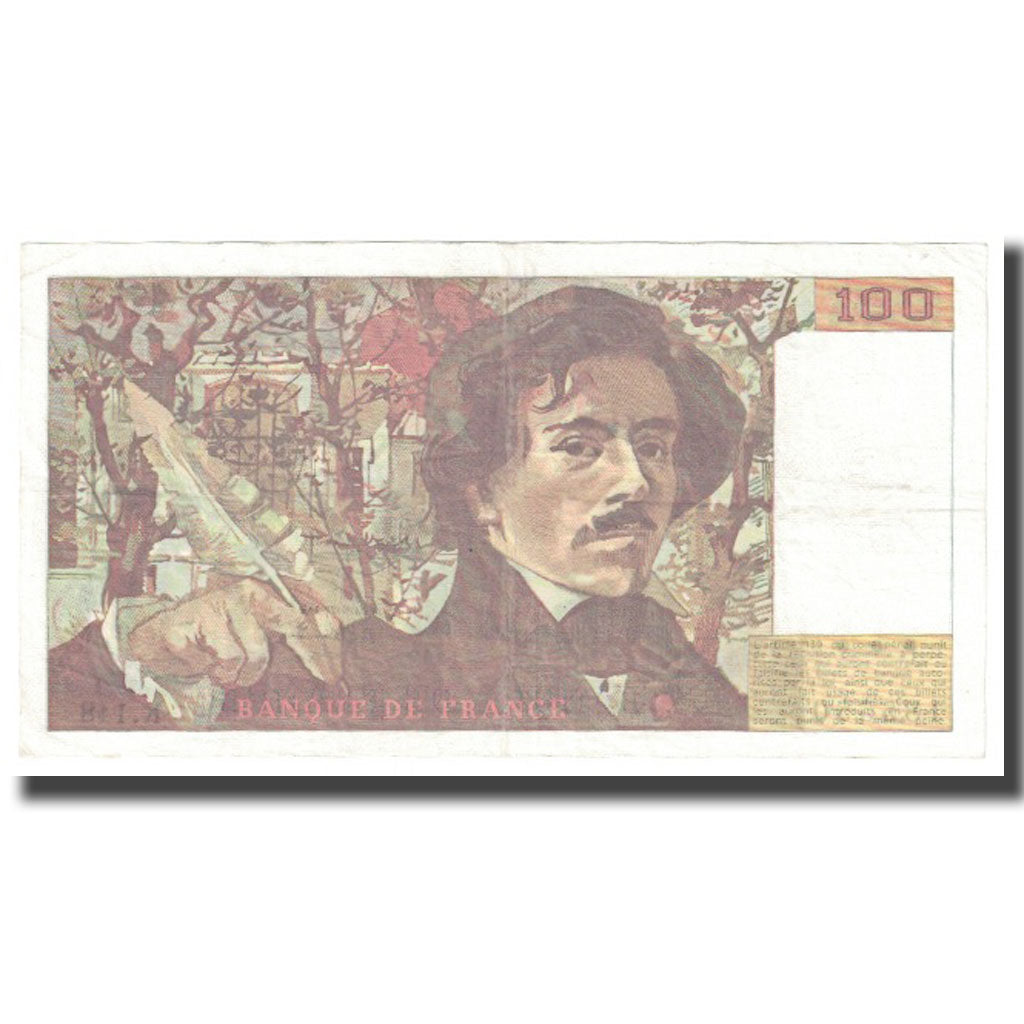 France, 100 Francs, Delacroix, 1989, SUP, Fayette:69.13c), KM:153