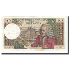 Francja, 10 Francs, Voltaire, 1967, 1967-03-02, EF(40-45), Fayette:62.25