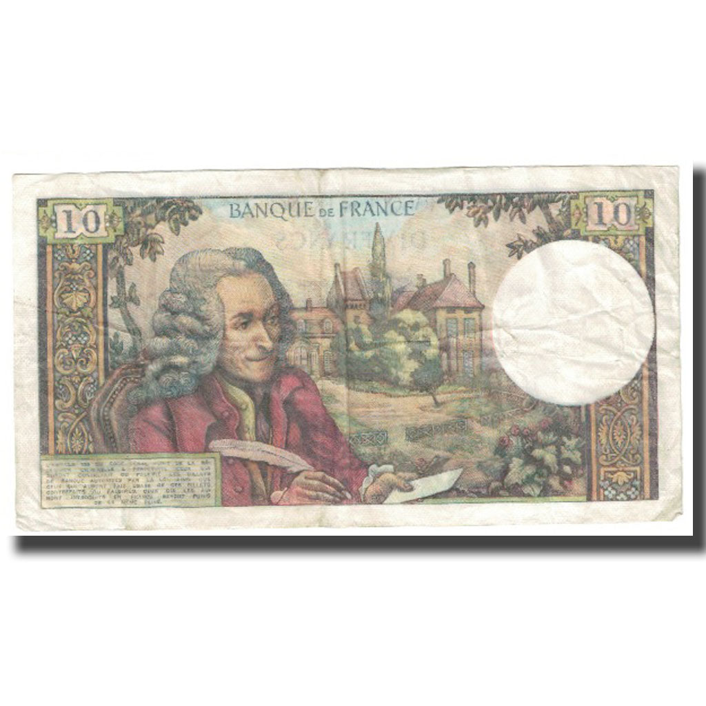 Francia, 10 Francs, Voltaire, 1968, 1968-04-04, BC, Fayette:62.32, KM:147c