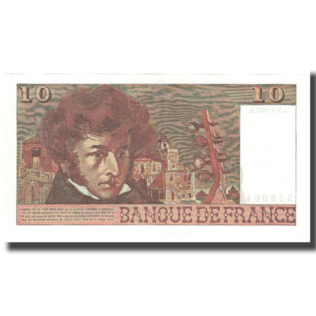 Francia, 10 Francs, Berlioz, 1977, 1977-03-03, FDS, Fayette:63.21, KM:150c